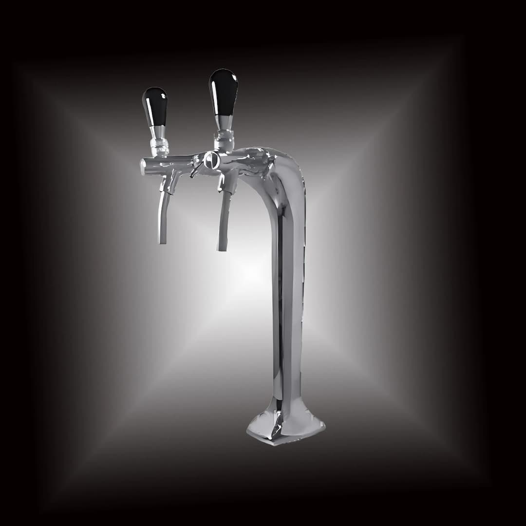 Пивная башня «КОБРА» на 2 хода (хром)