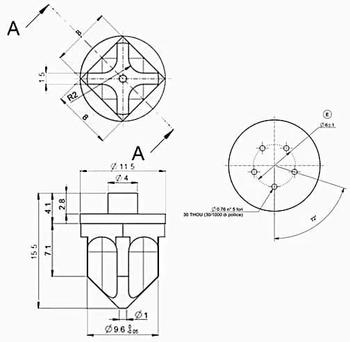 Носик с рассекателем для азотныого крана CELTIC CELLI SPA.