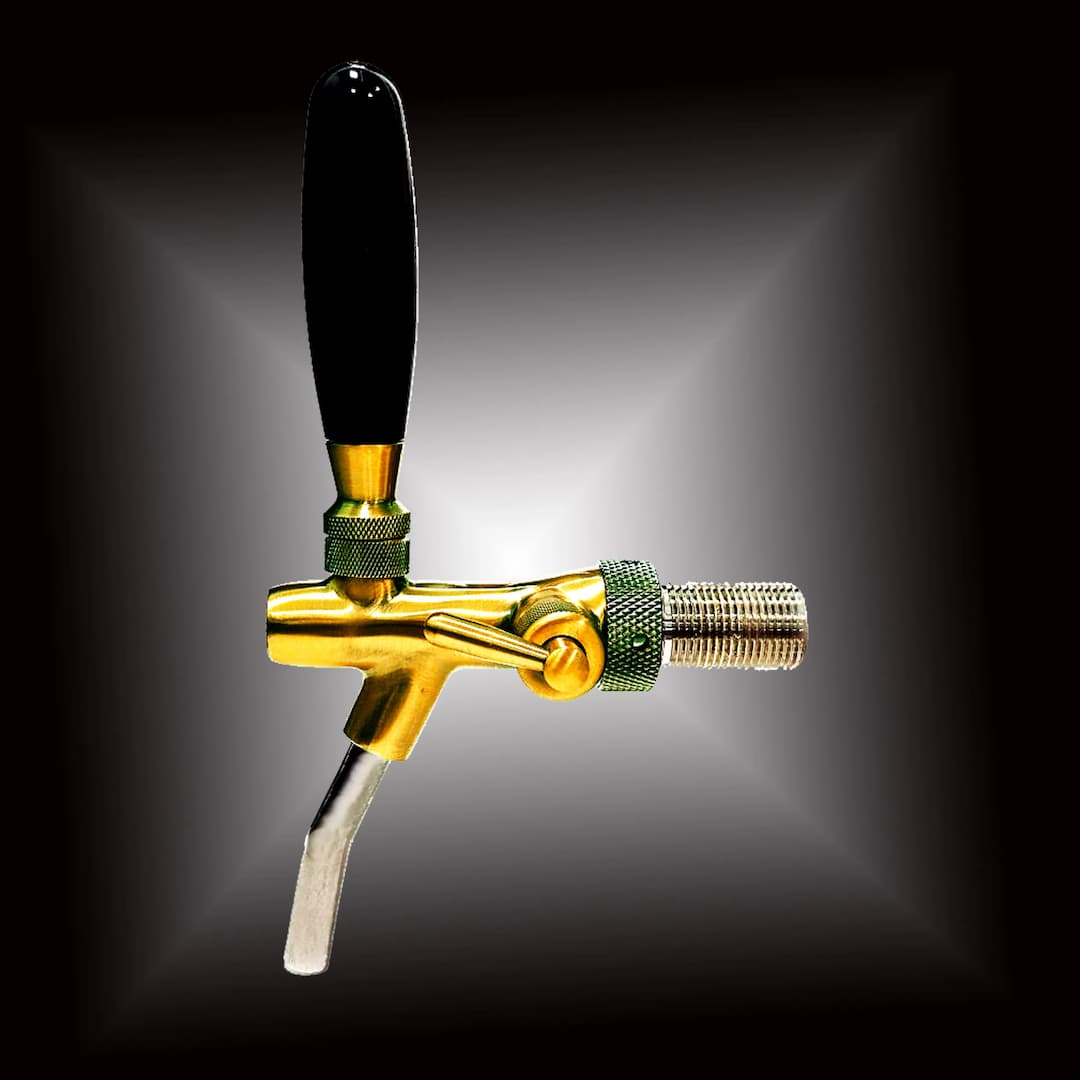 Кран пивной, с компенсатором, золото (Китай) 