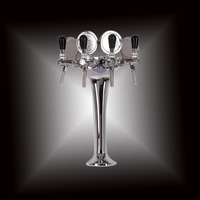 Пивная башня «КОБРА» на 4 хода (хром)