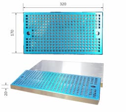 Каплесборник 320 х170 х 20 мм. из нержавеющей стали (копия) 2