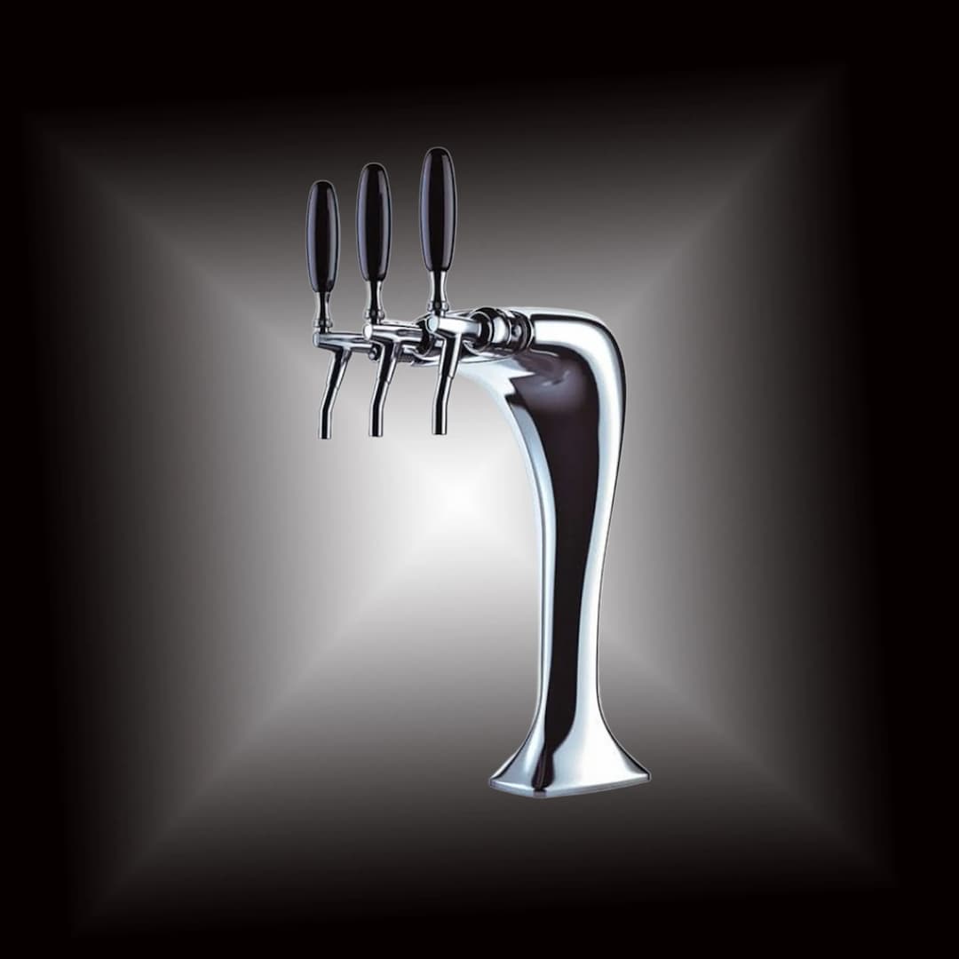  Пивная башня «КОБРА» на 3 хода (хром)