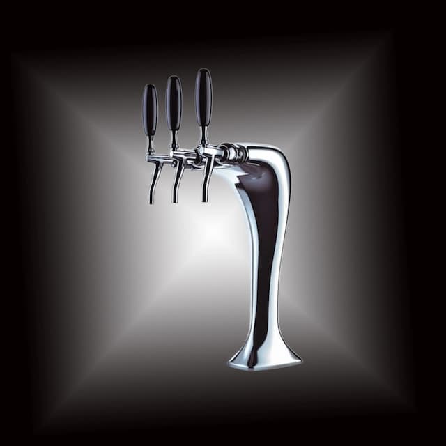  Пивная башня «КОБРА» на 3 хода (хром)